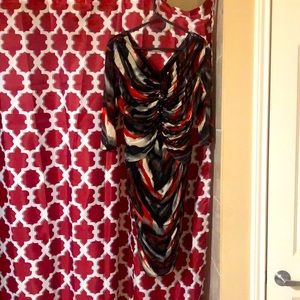 Red White Black Sliver Dress